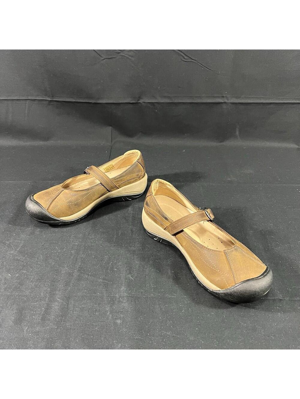 KEEN Toyah Mary Jane Clogs Womens Size 9 Brown Leather